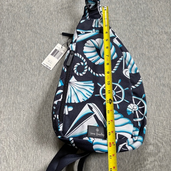 Vera Bradley Blue Nautical Sling Bag Backpack Lighten Up Essential Shore Enough main image 6